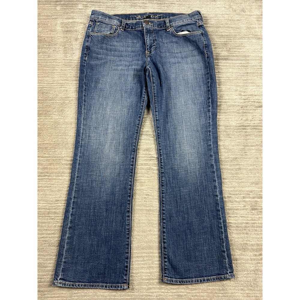 Old Navy Sweetheart Jeans Womens‎ 12 Short Blue Denim Boot Cut Classic Casual